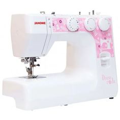 Швейная машина Janome DressCode белый, розовый