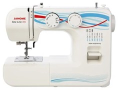Швейная машина Janome SEW LINE 300 белый, голубой