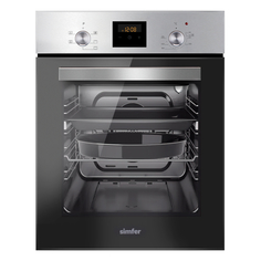 Встраиваемый электрический духовой шкаф Simfer B4EM56016 черный,серебристый