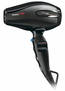 Фен BaByliss Pro Murano BAB6160INRE Ionic (Италия), с ионизацией, 2000 Вт, 2 насадки, черн