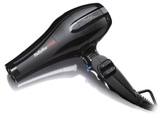 Фен BaByliss Pro Prodigio BAB6710RE (Италия) , 2100 Вт, 2 насадки, черный