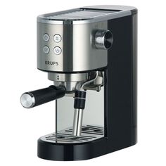 Рожковая кофеварка KRUPS XP444C10 серебристый, черный