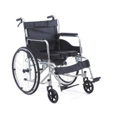 Кресло-коляска механическая MK-340 FS609GC с санитарным устр-вом и тормозами 46 см МЕТ