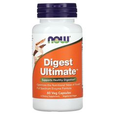 Комплекс ферментов NOW Digest Ultimate 60 веганских капсул