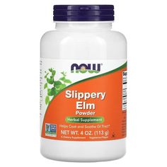 Красный вяз NOW Slippery Elm Powder 4 oz, 113г