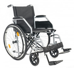 Кресло-коляска механическая МК-350 с транзитными колёсами, ширина сиденья 43 см МЕТ