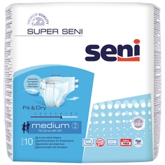 Подгузники Сени Super Medium для взрослых 10 шт. Tzmo SA