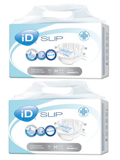 Подгузники для взрослых iD Slip Basic M, 2х30шт