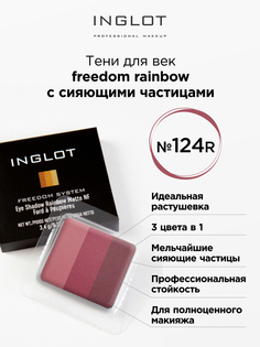 Тени для век INGLOT 3 в 1 freedom rainbow refil 124R