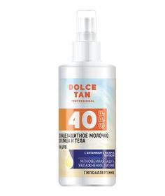 Dolce Tan Солнцезащитное молочко для лица и тела 40 SPF с комплексом UVAUVB фильтров 150мл