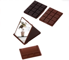 Зеркало Queen fair складное Шоколадное чудо с расчёской 8,5 x 6 см цвет микс