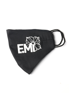 Маска Emi тканевая черная с логотипом