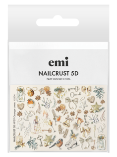 Наклейки Для Дизайна Ногтей Emi Nailcrust 5d №39 Сканди Стиль