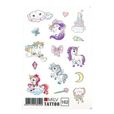 Татуировка на тело Единорожки 10*15 см Radel