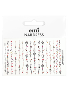 Слайдер-дизайны для ногтей Emi Naildress Slider Design №113 Цепочки цветов
