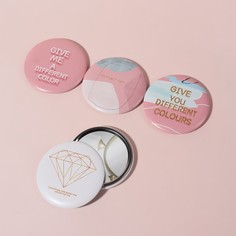 Зеркало Надписи, d 7,5 см, рисунок МИКС No Brand
