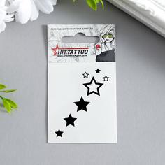 Татуировка на тело Черные звезды 5,3х6,3 см No Brand