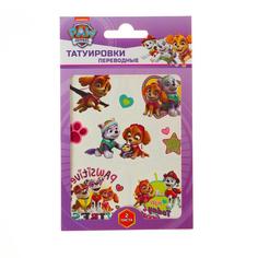 Наклейки-татуировки «Щенячий патруль. Girls», 10х12 см No Brand