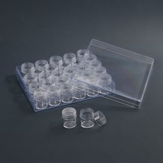 Органайзер для декора, 30 баночек, 6 мл, 16x13,5 см, цвет прозрачный Queen Fair