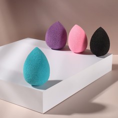Спонж для нанесения косметики «Капля», пористый, 4x6 см, увеличивается при намокании, цв Queen Fair