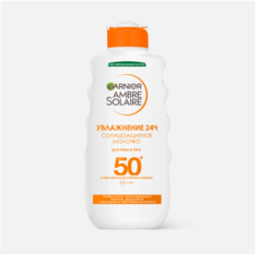 Солнцезащитное молочко для лица и тела Garnier Ambre Solaire SPF50+ с Карите, 200 мл
