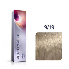 Wella, Крем-краска Illumina Color 9/19 Очень светлый блонд пепельный сандре, 60мл