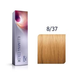 Wella, Крем-краска Illumina Color 8/37 Светлый блонд золотисто - коричневый, 60мл