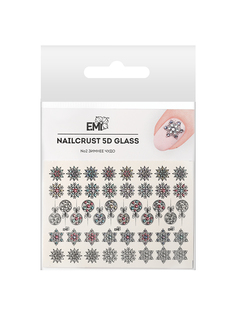 Наклейки Для Дизайна Ногтей Emi Nailcrust 5d Glass №2 Зимнее Чудо