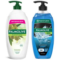 Гель для душа Palmolive Оливковое молочко Спорт Восстанавливающий 3в1, 750мл x 2шт