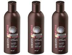 Сыворотка Витэкс KERATIN ACTIVE с кератином для волос глубокое восстановление 200 мл 3 шт Vitex