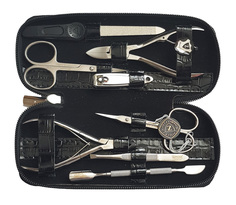 Маникюрный набор Zinger MS-7106 S, 8 предметов, чёрный