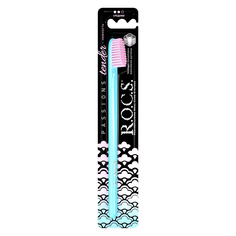 Зубная щетка R.O.C.S. PASSIONS средняя цвет голубо-розовый