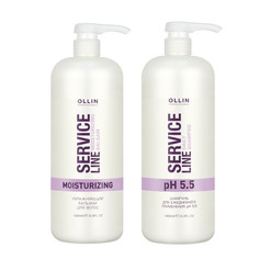 Набор для ежедневного ухода и увлажнения Ollin Professional Service Line 1000 мл и 1000 мл