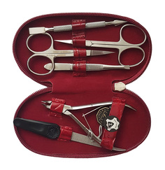 Маникюрный набор Zinger MS-7104 S, 6 предметов, красный