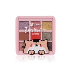 Палетка теней для век BeYoung Eyeshadow palette Кот 9 оттенков 10г