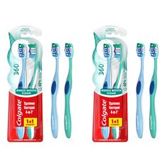 Зубная щетка Colgate 360 Суперчистота средней жесткости, 4 шт