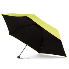 Зонт женский Knirps AS.050 Slim Small Manual COATING lemon blacK