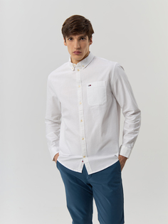 Рубашка мужская Tommy Jeans DM0DM18335 белый-YBR XXL