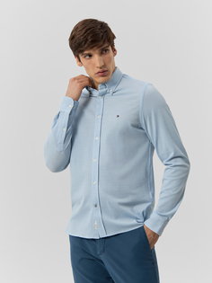 Рубашка мужская Tommy Hilfiger MW0MW30675, голубая-C1S, L