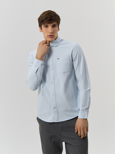 Рубашка мужская Tommy Jeans DM0DM18335 синий-CDN XL