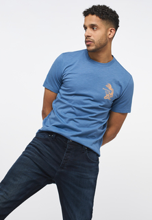 Футболка мужская Mustang 1013825-5169 синяя XXL