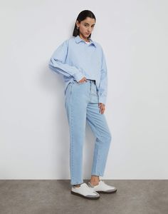 Рубашка женская Gloria Jeans GWT003460 синяя XS (36-40)