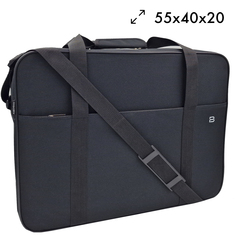 Дорожная сумка унисекс Pobedabags стандарт плюс 554020 черная матовая, 55х40х20 см