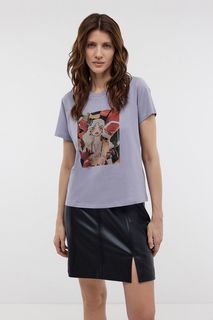 Футболка женская Baon B2324097 фиолетовая XXL