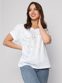 Футболка женская Fashion Margo ФЖ 0130 белая 52 RU