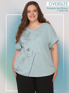 Футболка женская Fashion Margo ФЖ 0141 бирюзовая 68 RU
