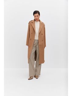 Пальто женское LAWINTER 83562 коричневое 42 RU