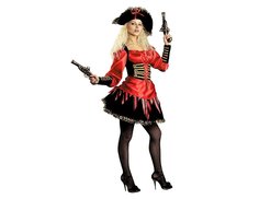 Костюм карнавальный женский Пиратка Батик 1110-44 красный 44