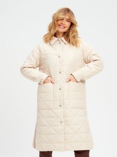 Пальто женское LAWINTER 82428 белое 50 RU