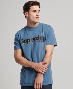 Футболка мужская Superdry M1011756A голубая L
